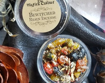 BEWITCHED Incense SAMPLE Size Jar, Handblended Resin Incense for Magick Rituals and to Set Intent, Witchcraft Supply, Nautral Handmade