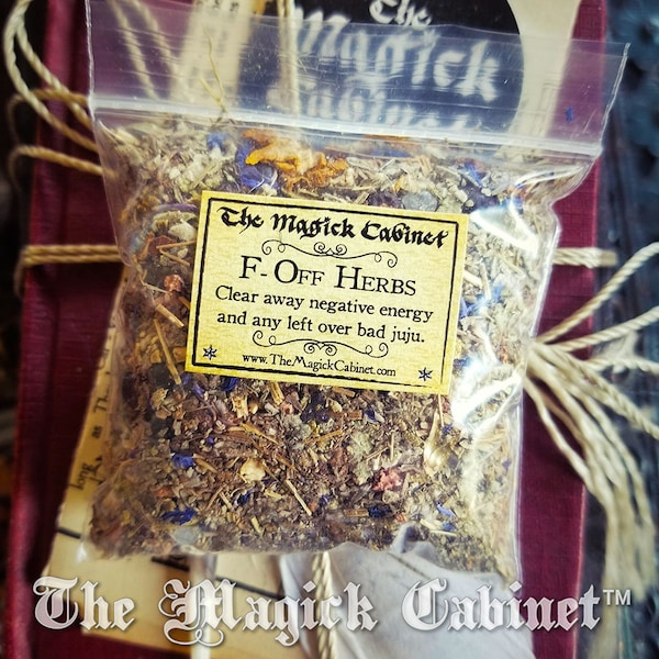 F-Off Herb Mix, Clearing Herbs for your Vanquishing Rituals, Occult Wicca Supply, Witchcraft Supplies, Witch Blended Herbs for Magick