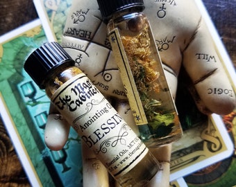 Blessings Oil formally Prosperity Oil, Anointing and Ritual Oils, Handcrafted Wicca and Witchcraft Supplies for Magick, Witches Aromatherapy