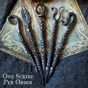 Mystical Hand Forged Iron Candle Scribe for Spiritual Rituals, Tools Old World Witchcraft Supplies, Occult and Pagan Supply, Witch Gifts