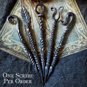 Twisted Hand Forged Fancy Iron Candle Scribe, Witches hand forged iron scribe expertly crafted and unique, Witch Gifts, One per Order