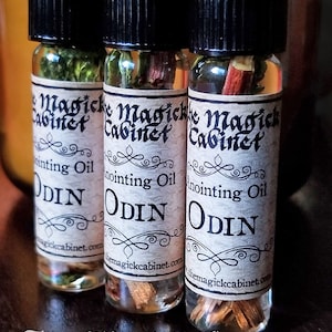 Odin Anointing Oil: Handmade Viking Ritual Oil with Cedarwood & Herbs .25 fl oz