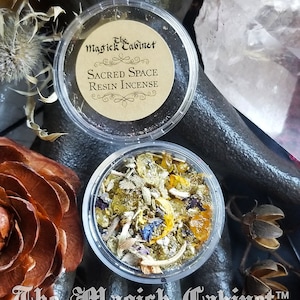 Sacred Space Resin Incense Blend: Lemon Floral, Witchcraft Wicca Supply (Sample Size)