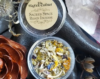 Sacred Space Incense for Clearing and Setting Intent, SAMPLE SIZE jar, Witchcraft Supply, Wicca Supplies, Incense Blends for your Magick