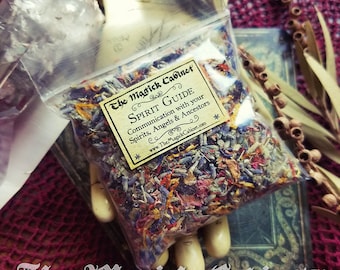 Spirit Guide Herbs: White Sage, Frankincense, Safflower, Witchcraft Rituals, Divination Incense