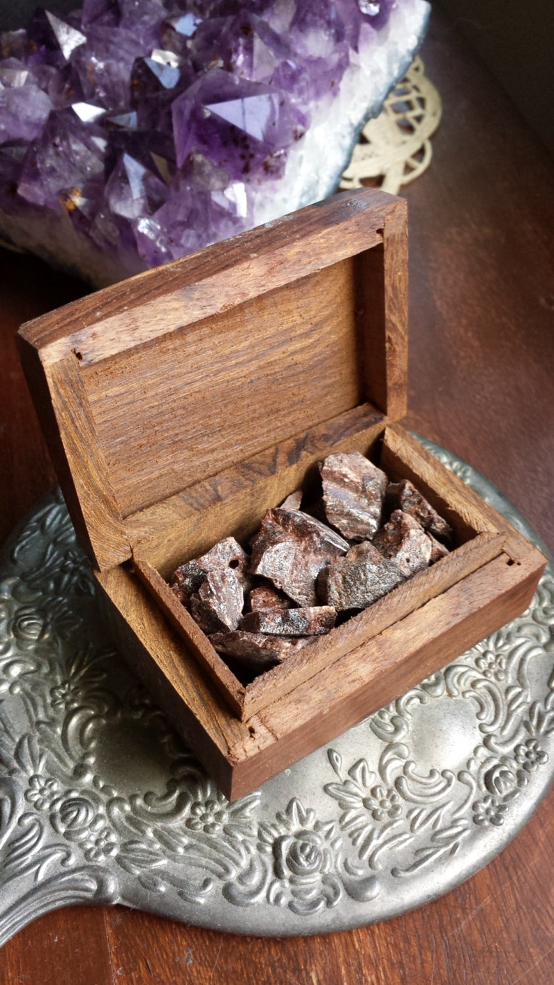 Dragons Blood Incense in a Wooden Box Natural Resin Incense Etsy