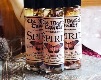 Spirit Oil for communicating with your Spirit Guide, Higher Beings and raising your Intuition, Ritual Anointing Oil, Witchcraft Wicca Magick