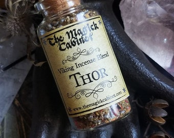 THOR God of Thunder Resin Incense Blend, Use this incense to Remove Boundaries, Norse God Viking Inspired Incense for your rituals & spells