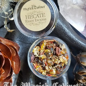 HECATE Incense SAMPLE SIZE Jar to Honor Hekate the Goddess of Witchcraft, Triple Goddess Energy, Ritual Witchcraft Supply, Wicca Pagans