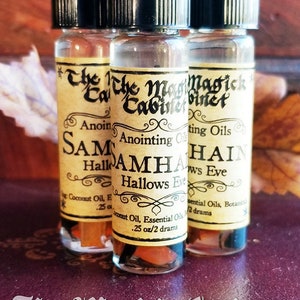 Samhain Ritual Oil, Anointing and Ritual oil for the Season of the Witch, Halloween, Dark Magick, to aid with Magical Intention and Energy image 4