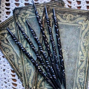 Hand Forged Iron Candle Scribe: Witchcraft Altar Tool