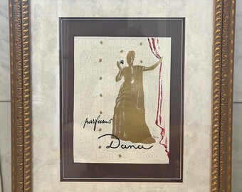 Vintage Dana Perfume Ad From France - Framed