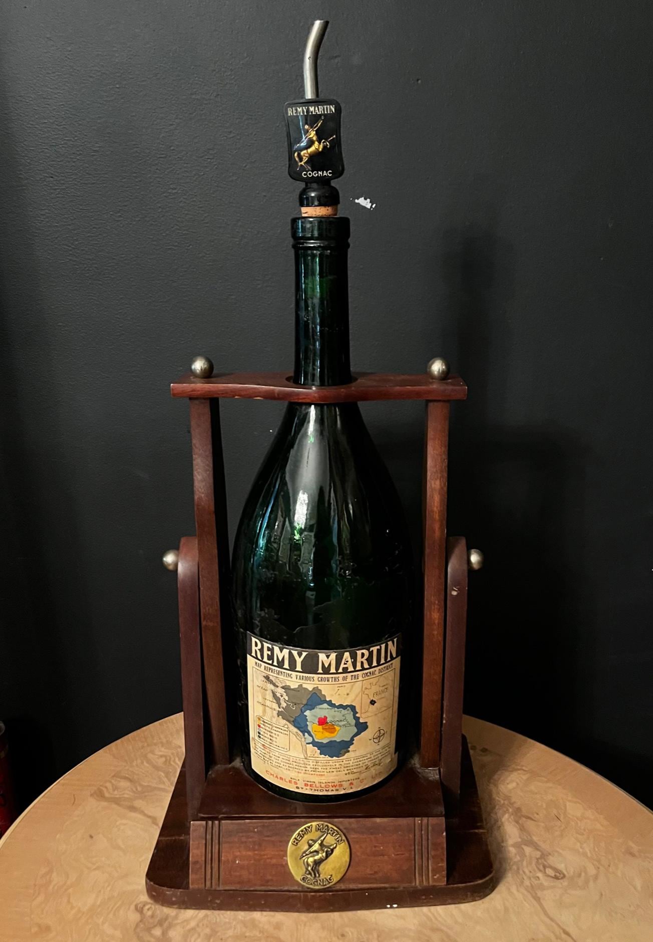 Vintage Remy Martin 3-litre Bottle With Original Cradle Pouring