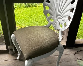 Weißer 1960er Jahre Brown Jordan Grotto Style Esszimmerstuhl