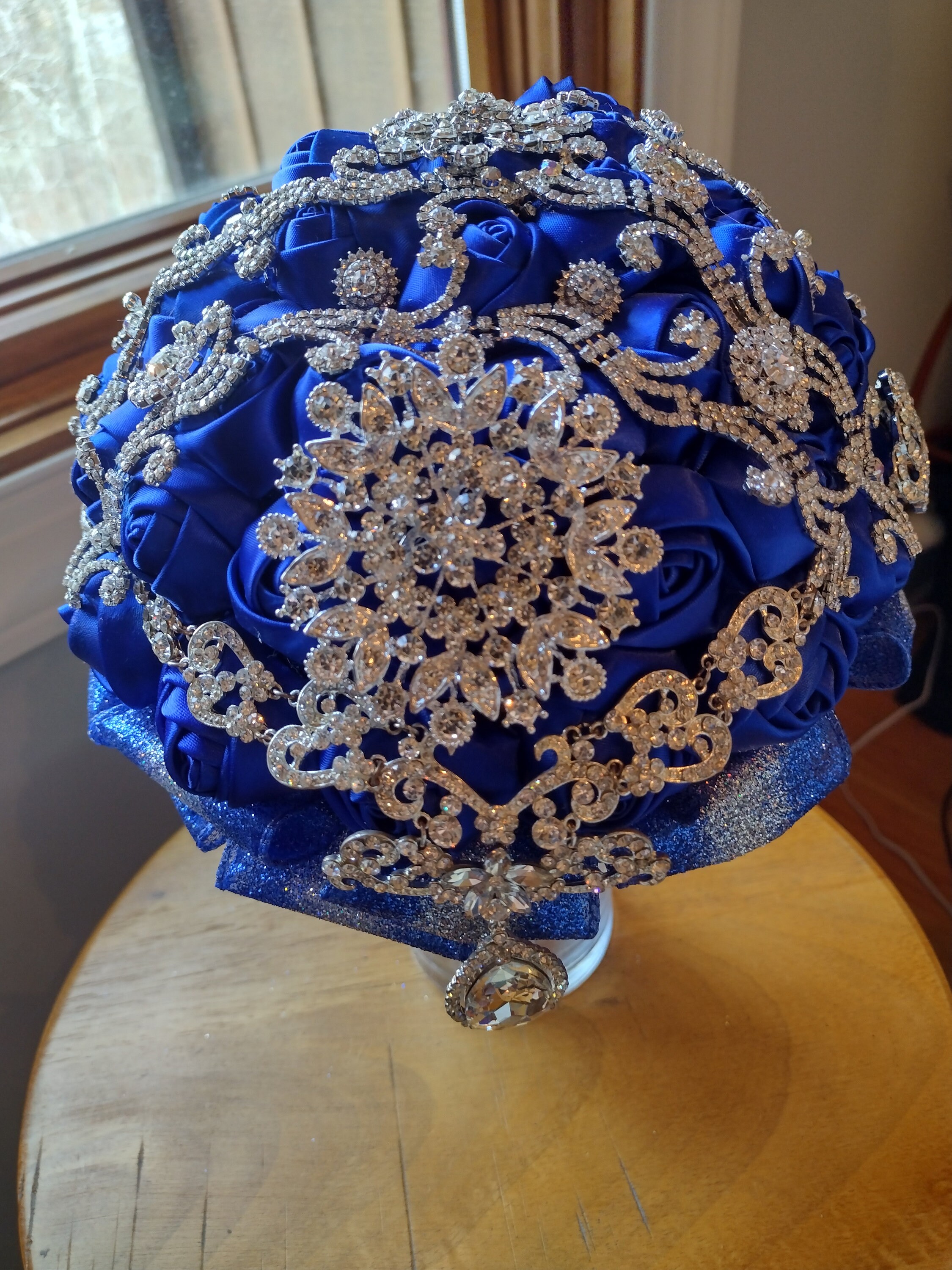 Royal Blue Quinceañera Bouquet, Gold Butterfly Theme, Royal Blue Quince  Bouquet, Royal Blue and Gold Bouquet,royal Blue Bridal Bouquet, Gold 