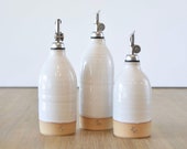 Olive Oil Cruet. Handmade pottery olive oil bottle, salad dressing bottle, olive oil . Kitchen styling, unique kitchen storage, hostess gift
