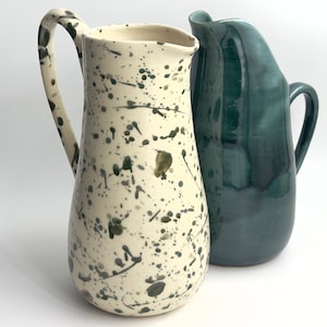 Brocca in ceramica realizzata a mano, ceramica dipinta a mano, grande caraffa alta, vaso, contenitore da 2 litri