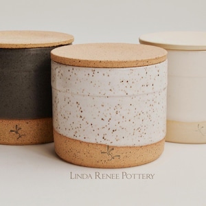 Butter Crock Handmade Pottery French Butter Keeper Ceramic Dish Kitchen Counter Storage Soft Spread