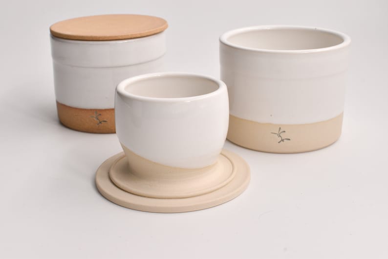 LindaReneePottery Butter Crock Butter Keeper - Thumbnail 5