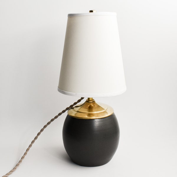 Lamp. Handmade lamp, lighting, desk lamp, accent lamp, ceramic lamp, small lamp, one of a kind pottery, Shelf styling, vintage style