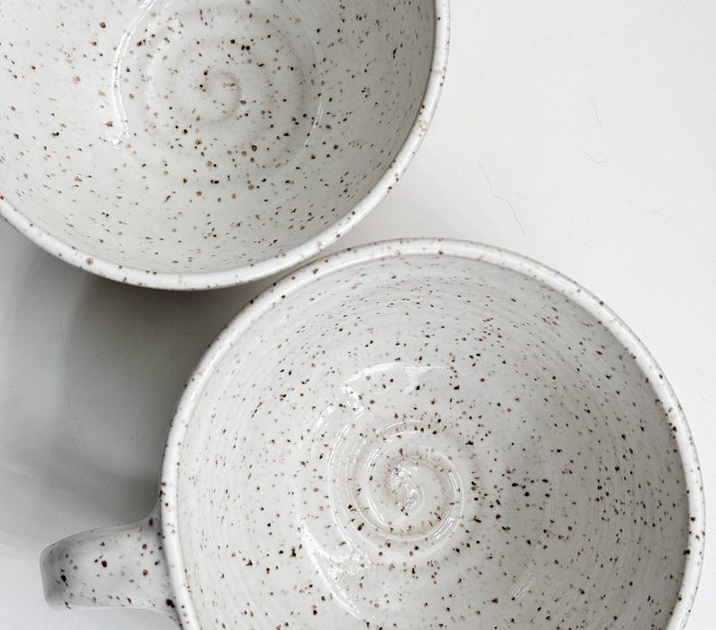 Latte Becher Handgefertigte Kaffee Moderne Bauernbecher Keramik Suppenschüssel Große Becher Abstrakte Kunst Kaffee Geschenkidee Cappiccino Becher Bild 8