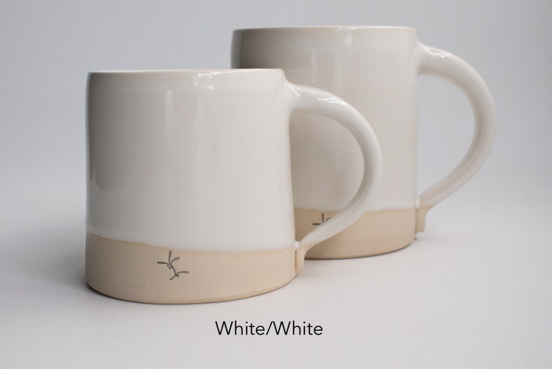 Pottery Mug, Basic coffee mug. Handmade, one-of-a-kind pottery.Multiple glazes. Coffee & tea accessory, open shelf styling, photoshoot prop. image 4
