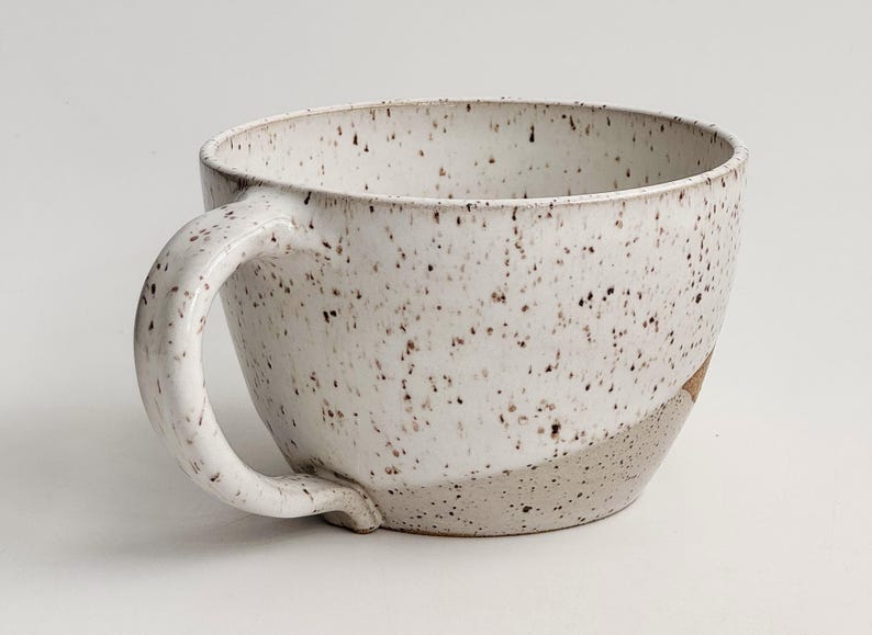 Latte Becher Handgefertigte Kaffee Moderne Bauernbecher Keramik Suppenschüssel Große Becher Abstrakte Kunst Kaffee Geschenkidee Cappiccino Becher Bild 5