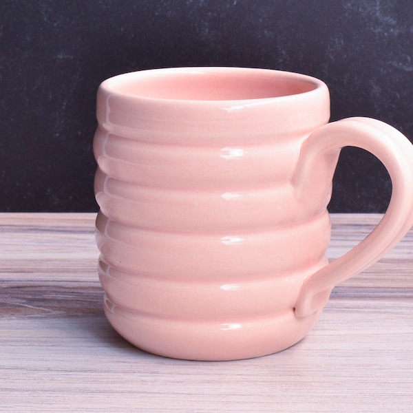 Pam's Pink Mug, the office, Pam Beesly mug, Pam's pink mug, Jim and pam, made to order, custom pottery, one-of-a-kind mug