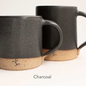 Pottery Mug, Basic coffee mug. Handmade, one-of-a-kind pottery.Multiple glazes. Coffee & tea accessory, open shelf styling, photoshoot prop. image 5