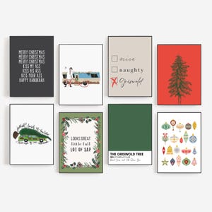 Décorations de fête sur le thème des vacances de Noël | 8 impressions | décorations de Noël du pamphlet national | Fête de Noël de la famille Griswold