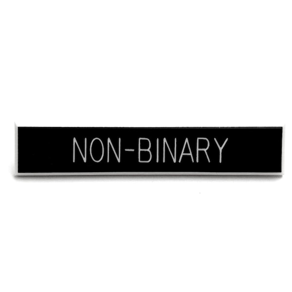 Non-binary pin, enby pin, lgbt pin, pride pin, feminist pin