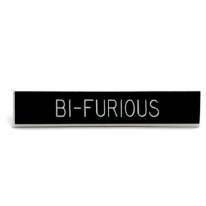 Bi-furious pin, bisexual pin, lgbt pin, pansexual pin, queer pin image 1