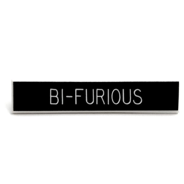 Bi-furious pin, bisexual pin, lgbt pin, pansexual pin, queer pin