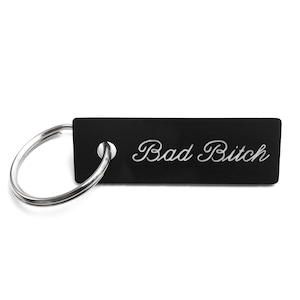 Bad Bitch Keychain, feminist keychain, sex positive kechain, sex positive accessories image 1