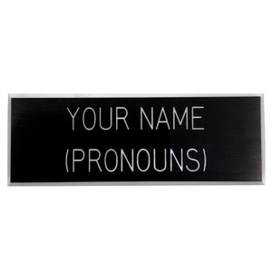 Name and Pronouns Pin, Pronoun name badge, Pronoun name tag