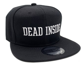Dead Inside Hat, Snapback Hat, Black Dad Hat, Funny Hat