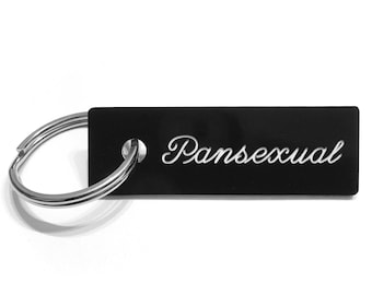 Pansexual Keychain, Bisexual Keychain, LGBT Pride Keychain, Queer Keychain, Pan Keychain, Pansexual Accessory