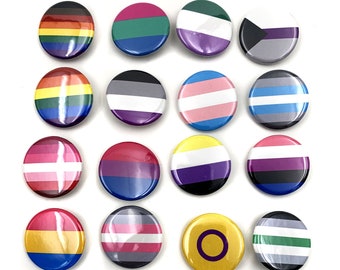 LGBT Pride Buttons, Pride Flag buttons