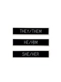 Pronouns Pin, They them pin, He him pin, She Her pin, Ze zir pin, Magnet Professional Pronoun Name Tag product logo
