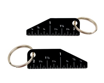 Ruler Keychain, Plastic 2 inch Ruler Keychain, Right and Left Handed Versions