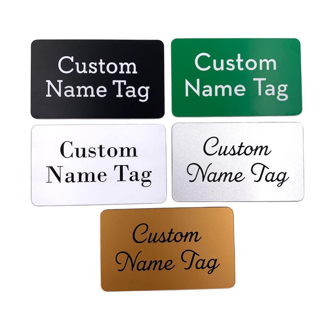 Custom Name Tag Badge, Custom Text Pin - Etsy