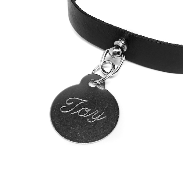 Toy Collar Tag, BDSM Collar Tag, Pet Play Collar Tag, Submissive Collar Tag, Custom Collar Charm, Slave Collar Charm, DDLG Pendant