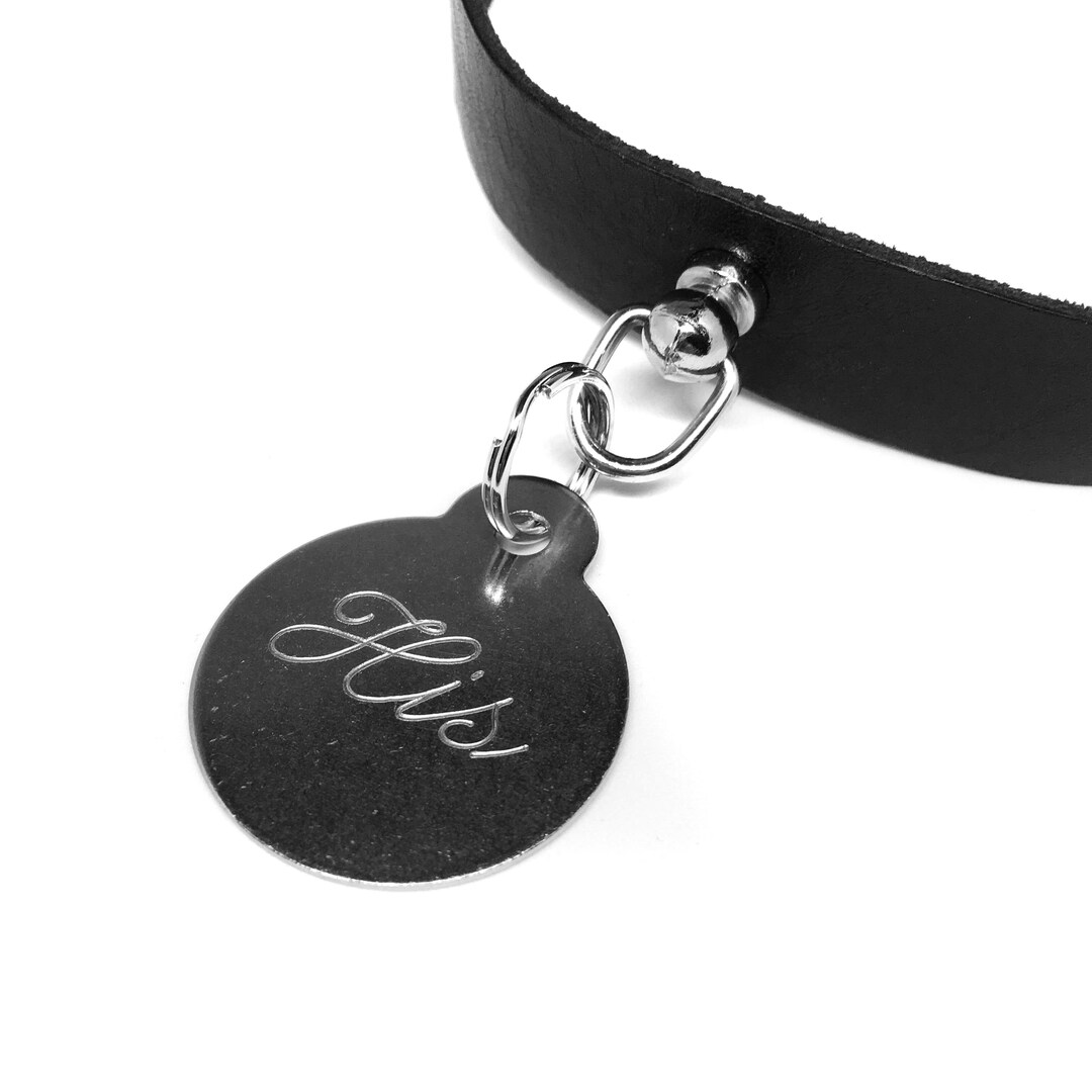 His Collar Tag Owned Collar Tag Bondage Collar Charm DDLG Etsy