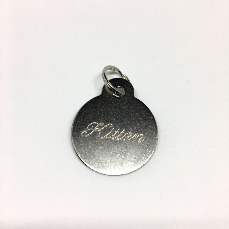 Kitten Collar Tag Pet Play Collar Tag Submissive Collar Tag DDLG Collar Charm BDSM Day Collar Tag