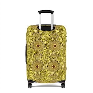Luggage Cover in African Print Yellow