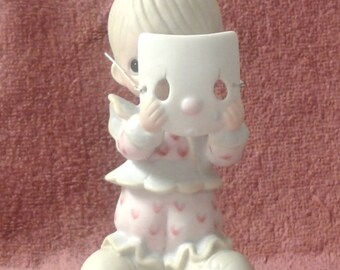 Vintage Precious Moments Figurine - "Put On A Happy Face" - Special Edition For Members Only - Closed 1981