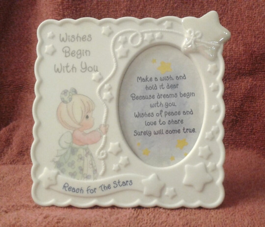 Vintage Precious Moments Picture Frame reach for the Stars Gift Piece