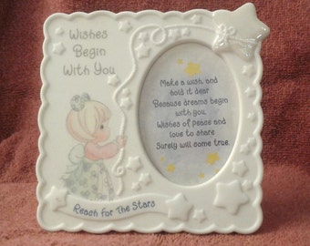 Vintage Precious Moments Picture Frame - "Reach For The Stars"  - Gift Piece
