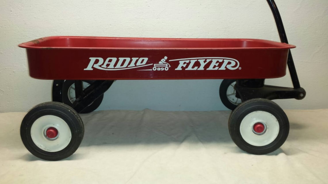 Sale Radio Flyer Wagon red metal vintage model 89 34 Etsy