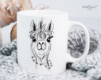Ceramic mug, coffee cup, tea mug - ALPAKA - personalized gift idea for any occasion, back to school, birthday